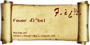 Feuer Ábel névjegykártya