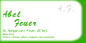 abel feuer business card